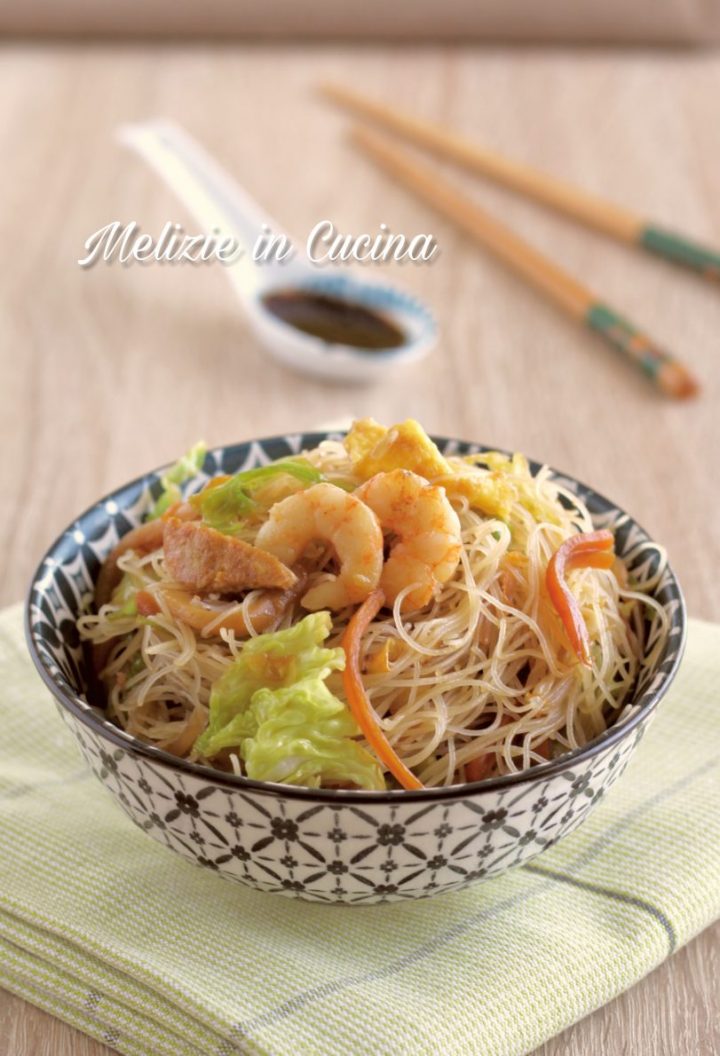 Spaghetti Di Riso Verdure E Gamberi Melizie In Cucina