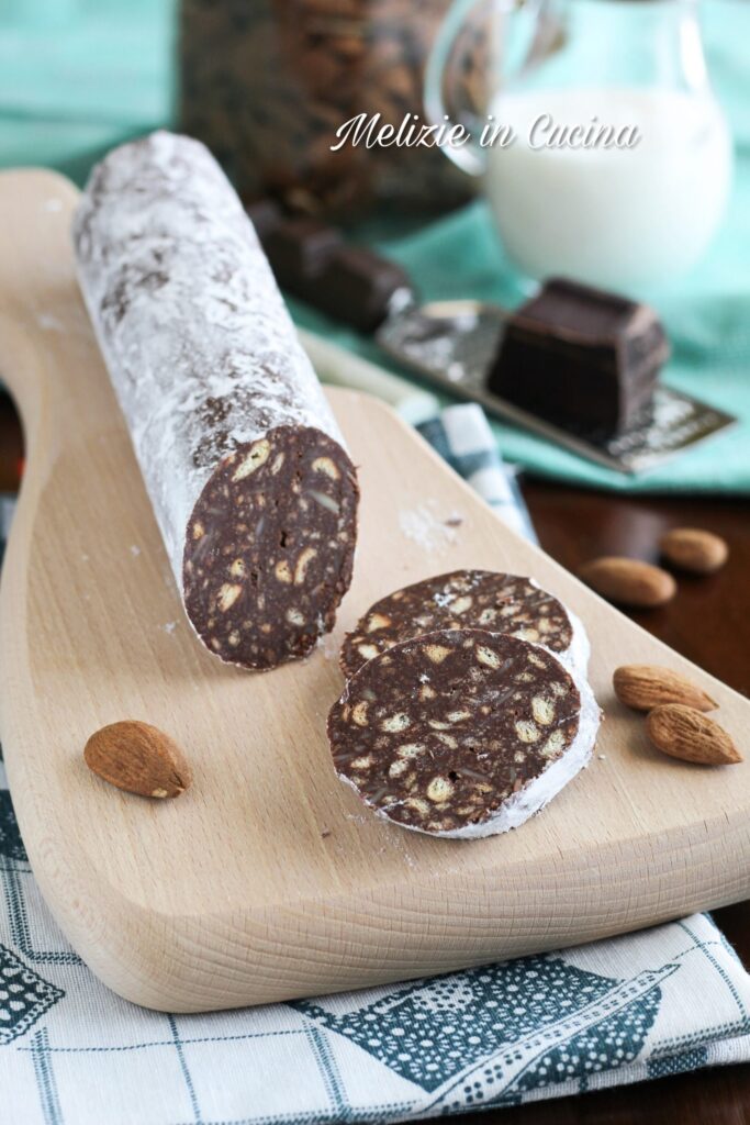 Salame Di Cioccolato Fondente Senza Uova Buonissimo Melizie In Cucina